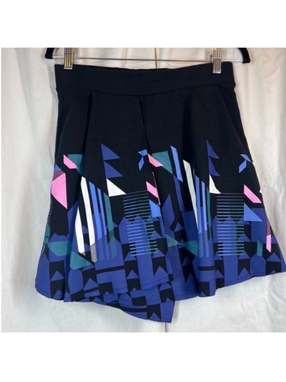 Desigual geometric pattern cyberpunk wrapped mini skirt futuristic streetwear